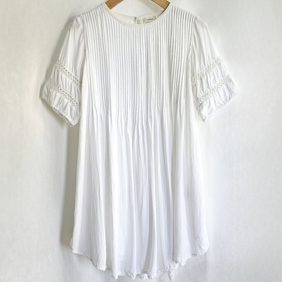 🇨🇦 Aritzia Wilfred White Sonore Embroidery Dress - Picture 8 of 16